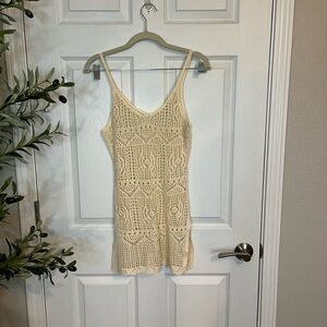 Cream Crochet Knit Dress
